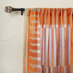 1pc Sheer Ophelia Printed Burnout Window Curtain Panel Orange - Opalhouse™ Designed With Jungalow™ -Opal House Store GUEST 154e0bfa b339 41f9 9f40 0461976c9081