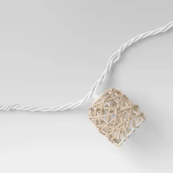 10ct Incandescent Mini Lights With Wrapped Rattan Hoods Brown - Opalhouse™ -Opal House Store GUEST 1611eebf 7bfb 46d6 95fc 5806cce0b33e