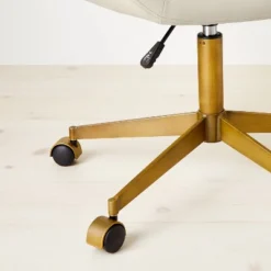 Mahonia Faux Leather Office Chair Cream/Aged Brass - Opalhouse™ Designed With Jungalow™ 10 Mahonia Faux Leather Office Chair Cream/Aged Brass - Opalhouse™ Designed With Jungalow™ -Opal House Store GUEST 54b73936 5a21 4274 b154 b09db58cca94