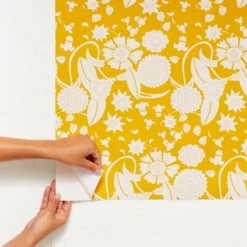 Idris Flower Wallpaper Pharaoh Gold - Opalhouse™ Designed With Jungalow™ -Opal House Store GUEST afa3c2c7 d4a3 4da6 989a 5ea8e7d3bc25