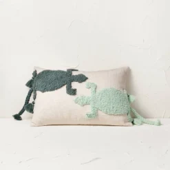 Two Lizard Punch Needle Lumbar Throw Pillow - Opalhouse™ Designed With Jungalow™ -Opal House Store GUEST b928f6a8 8ca3 4efd 8799 466299a95a4e
