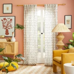 1pc Light Filtering Embroidery Bridges Window Curtain Panel White - Opalhouse™ Designed With Jungalow™ -Opal House Store GUEST cc3504b0 8e79 4236 8d8b 7dc946df2b57 1