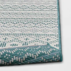 5' X 7' Tapestry Woven Outdoor Rug Aqua - Opalhouse™ -Opal House Store GUEST d89b2b6c 34c5 4db7 b760 30af76ec6a4a