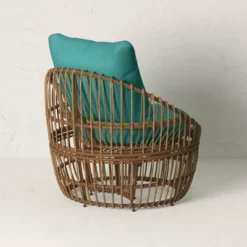 Topanga Club Chair With Ottoman - Blue/Brown - Opalhouse™ Designed With Jungalow™ -Opal House Store GUEST db6f5d67 275a 4bfa 9fae 3ff68f41b8d1