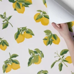 Lemons Peel & Stick Wallpaper Yellow - Opalhouse™: Cute Removable Vinyl, Repositionable, Stain-Resistant, Washable -Opal House Store GUEST e002afd5 ac8d 40bb 9c35 163adb0794e7