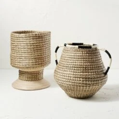 Seasgrass And Bamboo Woven Pedestal Vase - Opalhouse™ Designed With Jungalow™ -Opal House Store GUEST f40310db 34b9 40f3 aeb2 f7887abcfcc9